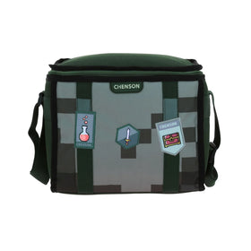 Lonchera Termica Pixels Estampado Pixeles Verde Chenson