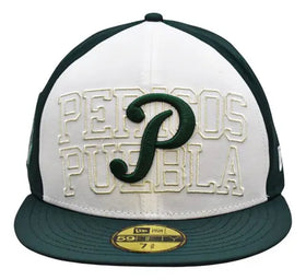 Gorra Pericos De Puebla Lmb 59fifty 7 3/8 Verde Verde Oscuro Talla G Bordado New Era
