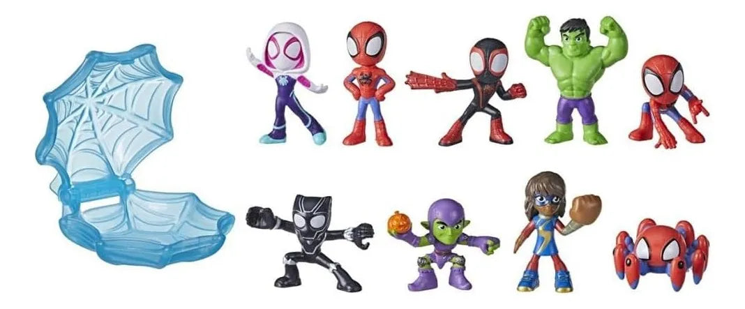 Marvel Spidey Miniamigos Aracnidos Pack 3 Figuras Hasbro