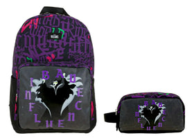 Mochila Y Lapicera Disney Villains Malefica Primaria Chenson Negro/morado Maléfi