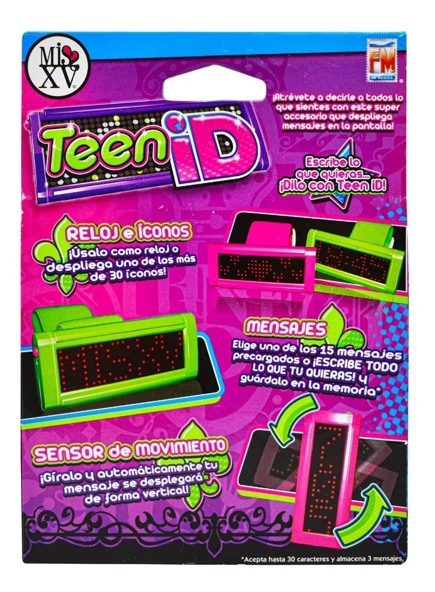 Teen Id Verde Reloj E Iconos Con Mensajes Luminosos Fotorama