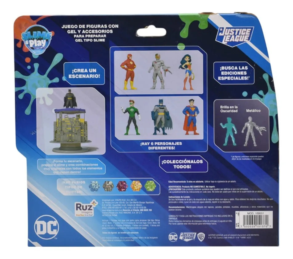 Dc Justice League Pack 3 Juegos Para Preparar Slime #2 Ruz