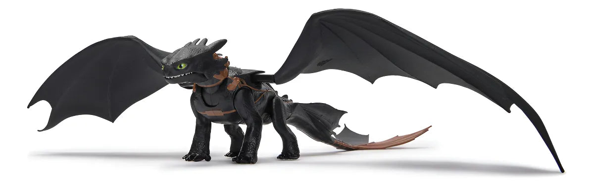 Dreamworks Dragones, Como Entrenar a tu Dragón, Chimuelo, figura de acción de dragón de 30,5 cm, juguetes para niños a partir de 4 años