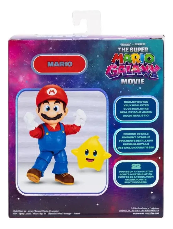 Super Mario Galaxy Movie Mario Con Luma Figura 13cm Jakks