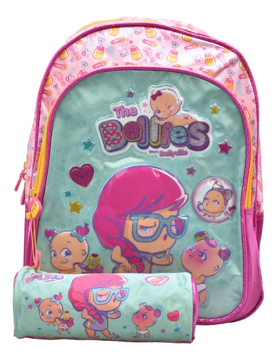 Mochila The Bellies Bellie Beth Kit 6 Piezas Primaria Famosa Rosa Impresion 3d