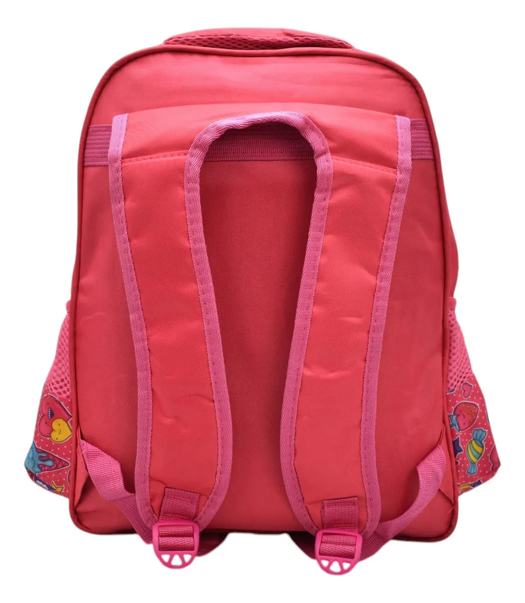 Mochila Lonchera Lapicera Gatito Sweet Cat 3d Rosa Primaria Ll23bpm059 Lluvia Con Detalle Rosa 3d