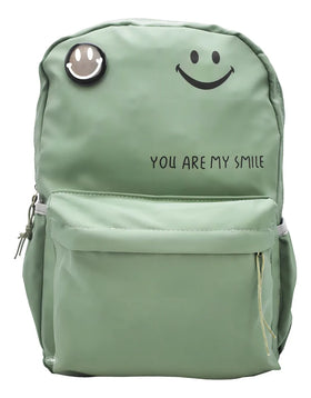 Mochila Escolar Verde Lluvia 14L Compartimento Laptop Resistente al Agua