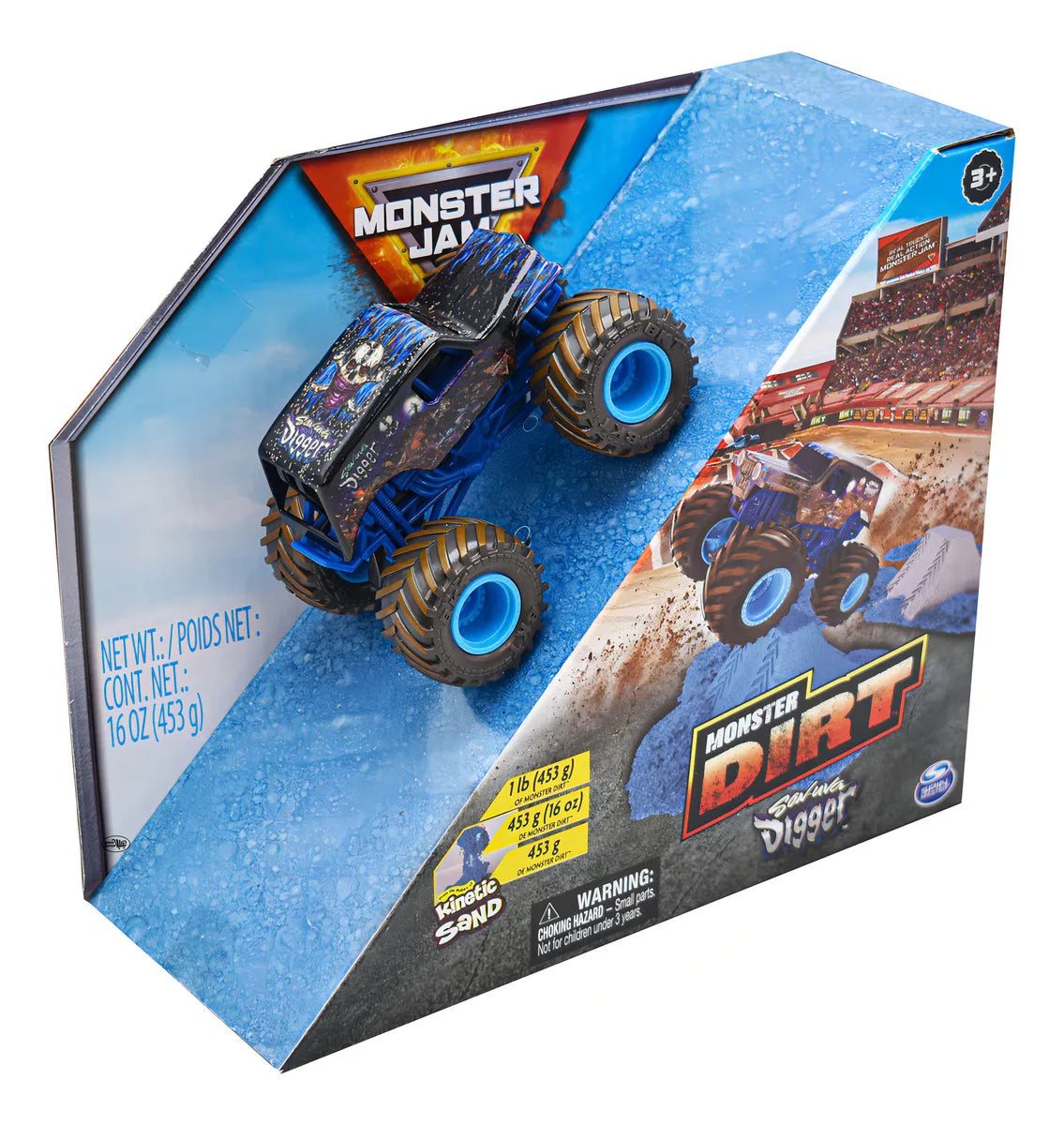 Monster Jam Dirt Pack Son Uva Y Monster Mutt Spin Master Azul
