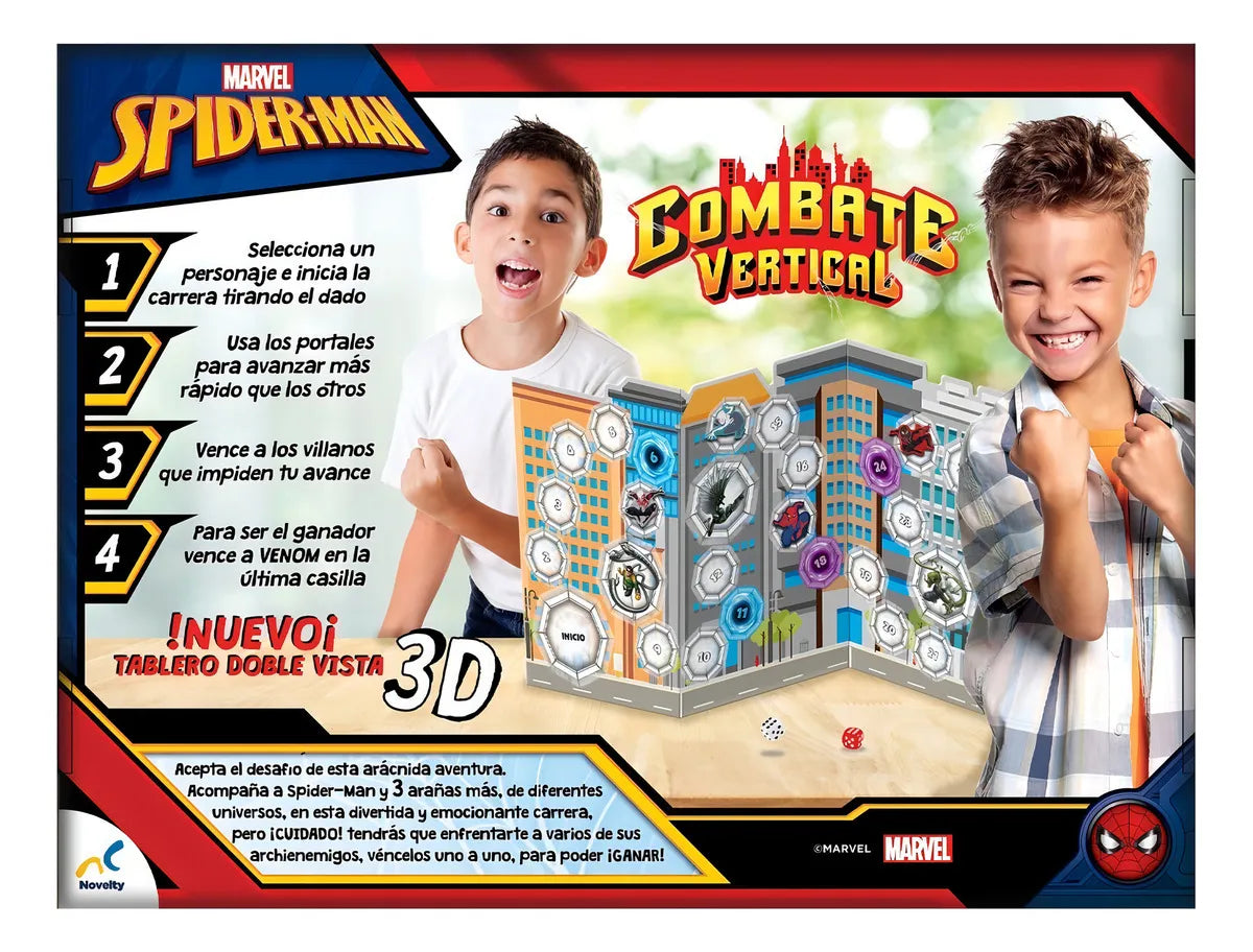 Marvel Spiderman Juego De Mesa Combate Vertical Novelty Da