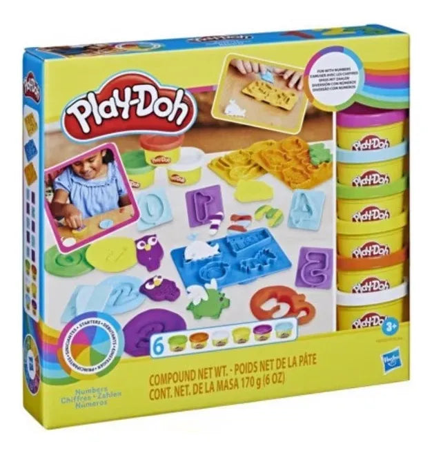 Set de Play Doh Números y Figuras con 6 Botes de Masas