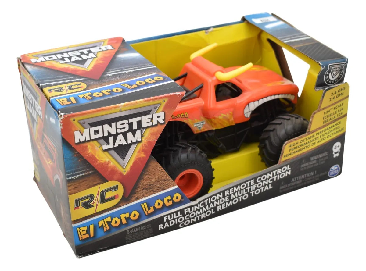 Monster Jam El Toro Loco Radio Control 1:24 Spin Master Cf Naranja Toro Loco