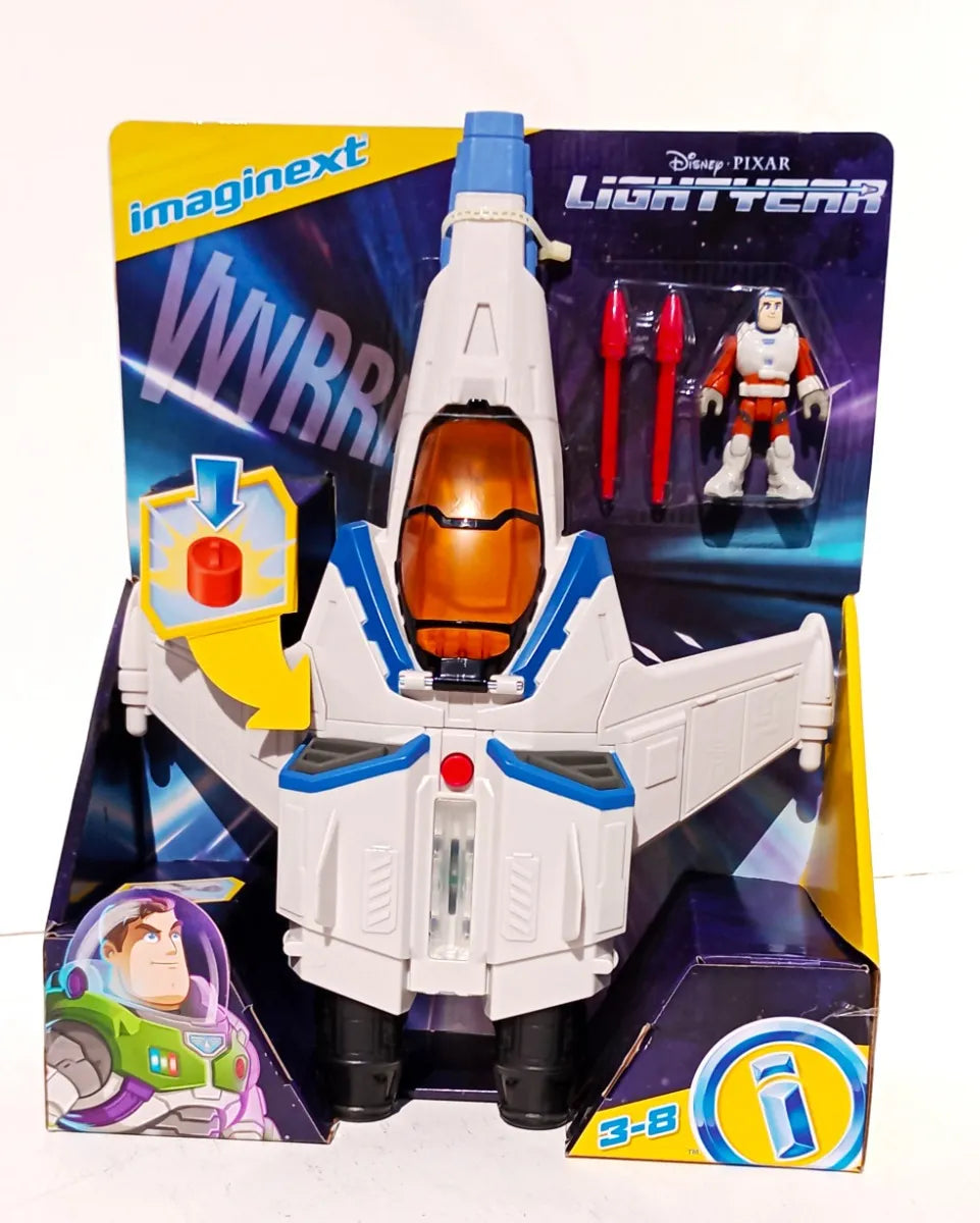 Disney Pixar Lightyear Nave Xl-15 Luces Y Sonido Imaginext Blanco