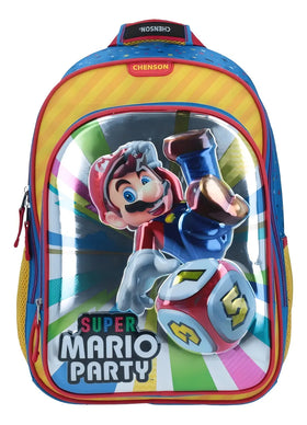 Super Mario Party Iridescent 3D Backpack for Primary School by Chenson, Blue, Iridescent Fabric Design, 3D