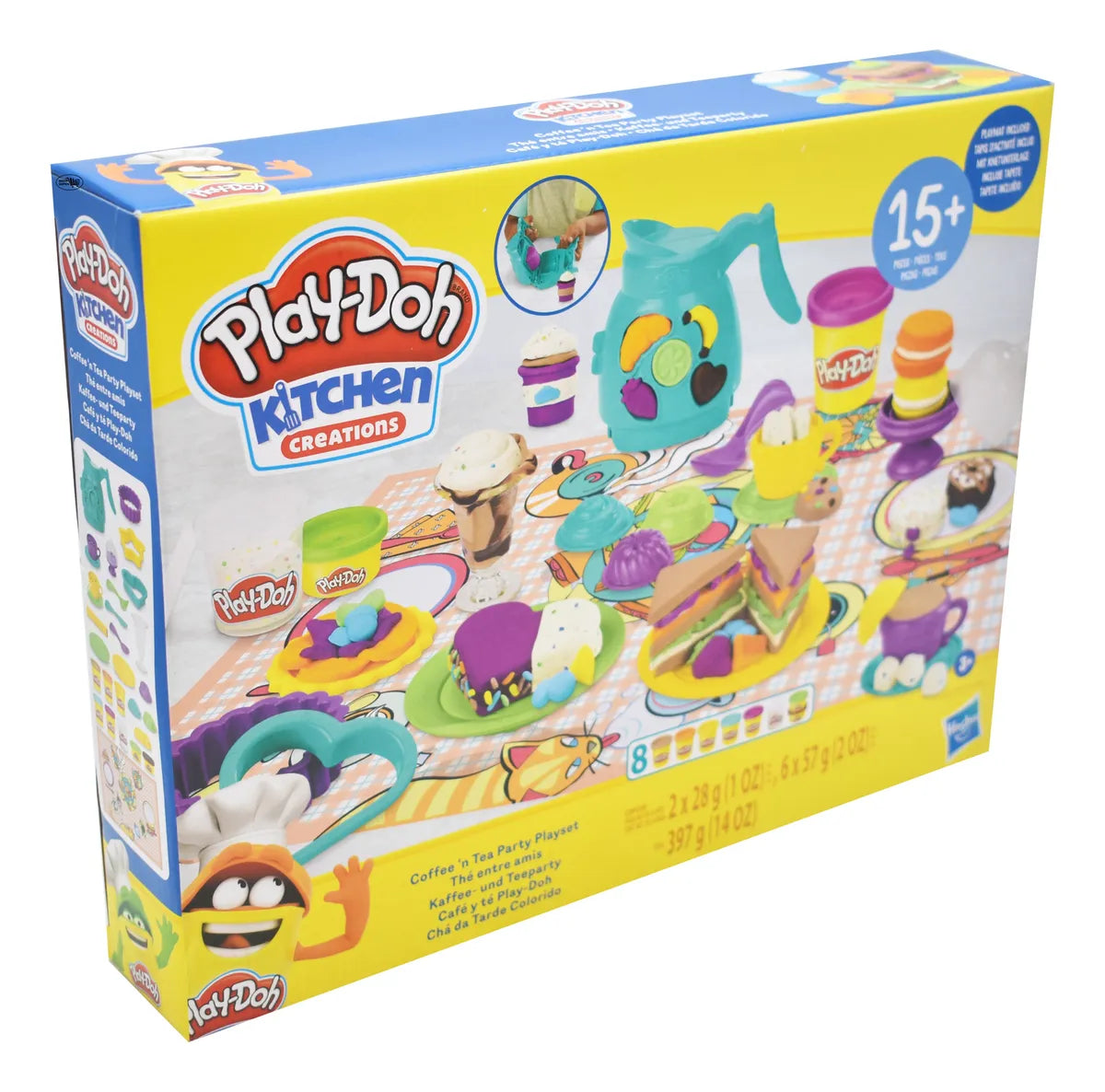 Play Doh Kitchen Creations Cafe Y Te 397g Hasbro Multicolor