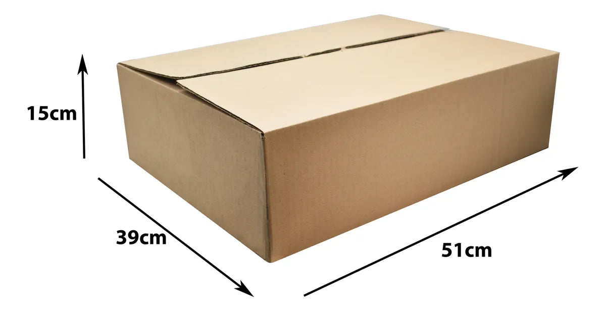 20 Cajas De Carton Para Empaque E-commerce 15x51x39 Gr1 Caqui