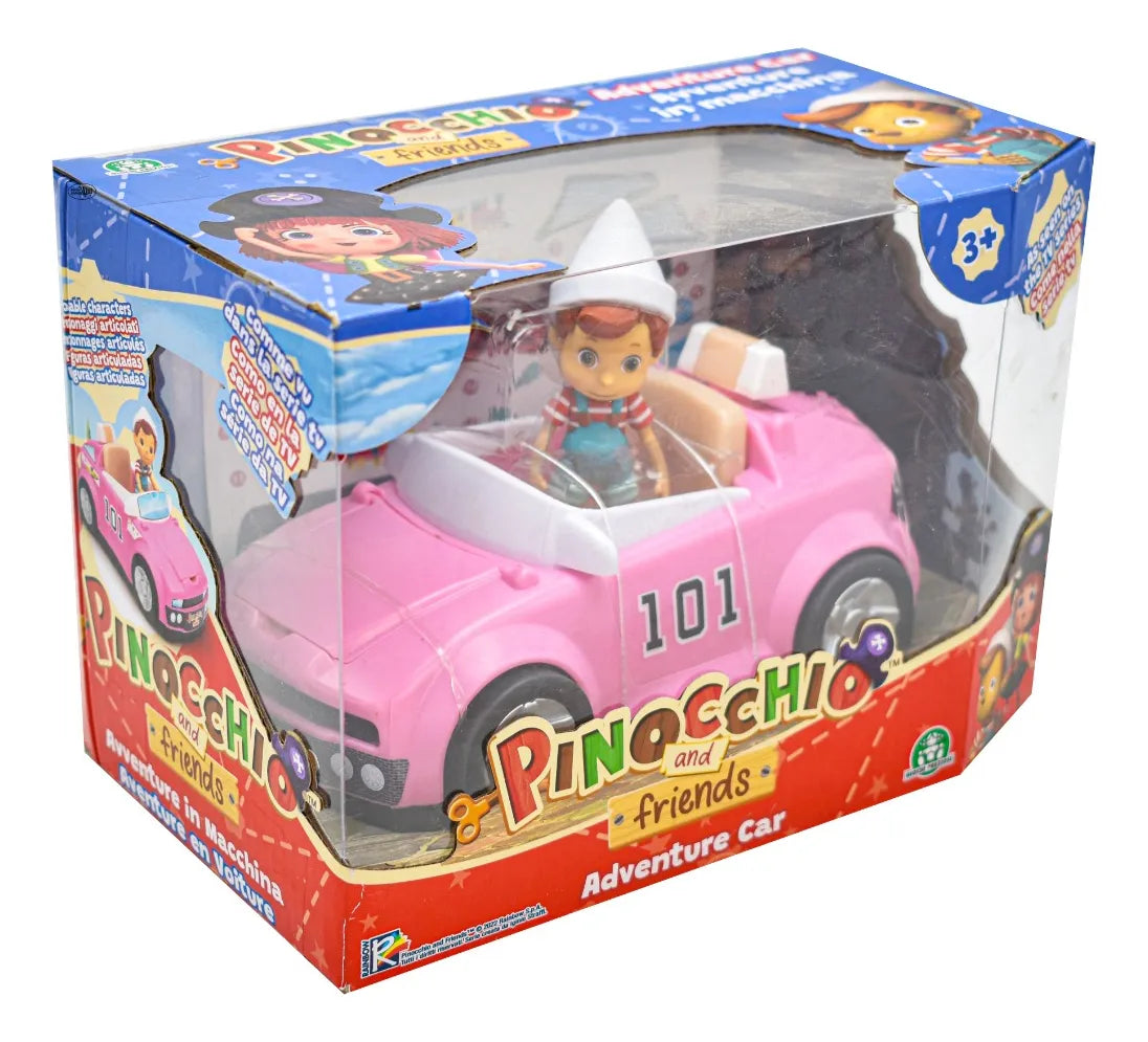 Pinocchio Y Amigos auto Aventura Con Figura Giochi Preziosi Rosa