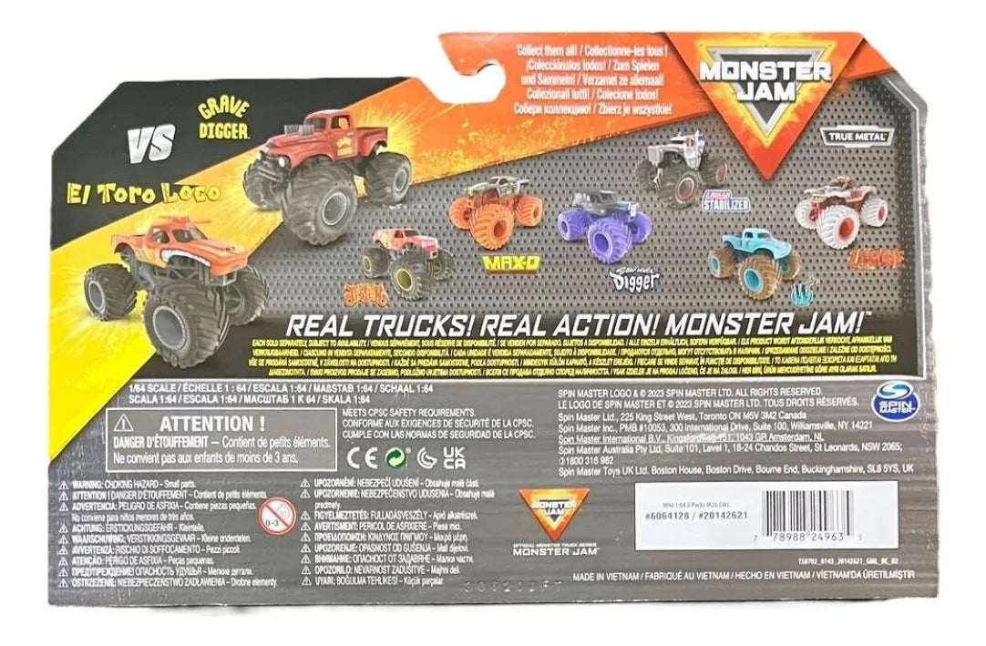 Monster Jam Vs Pack 3 Escala 1:64 Serie 26 Spin Master Multicolor