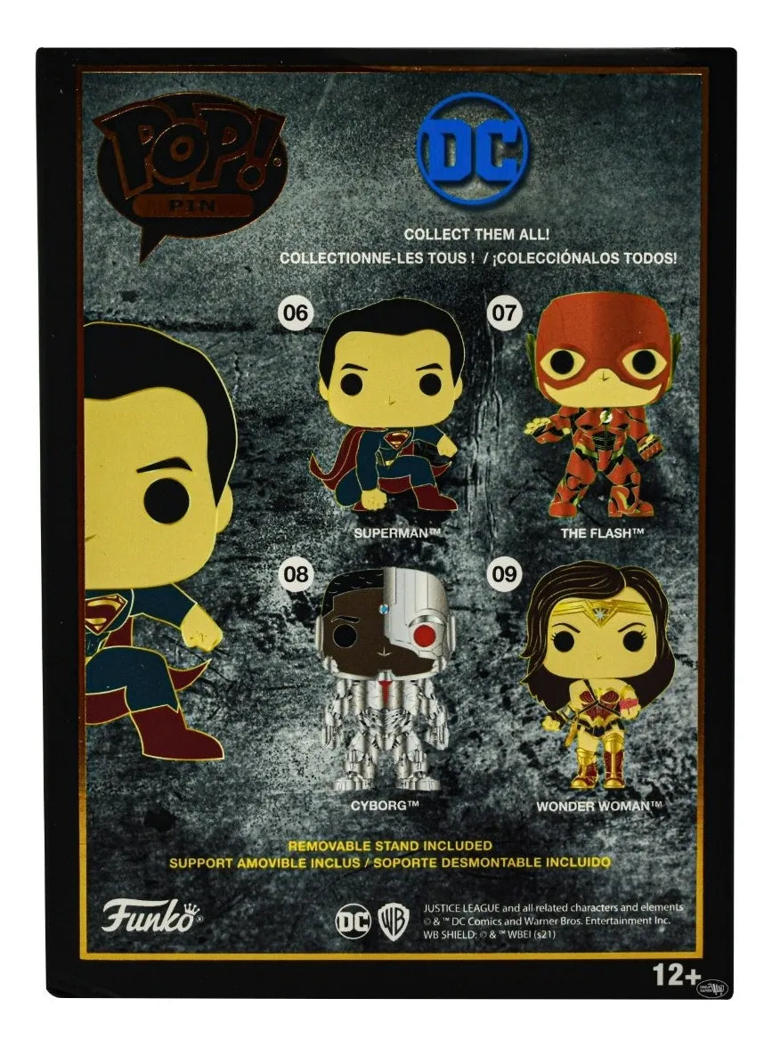 Liga De La Justicia Superman #06 Esmaltado Pin Funko Pop