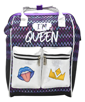 Mochila Escolar Atm Polinesios 5848 Color Violeta Diseño Estampado 29l