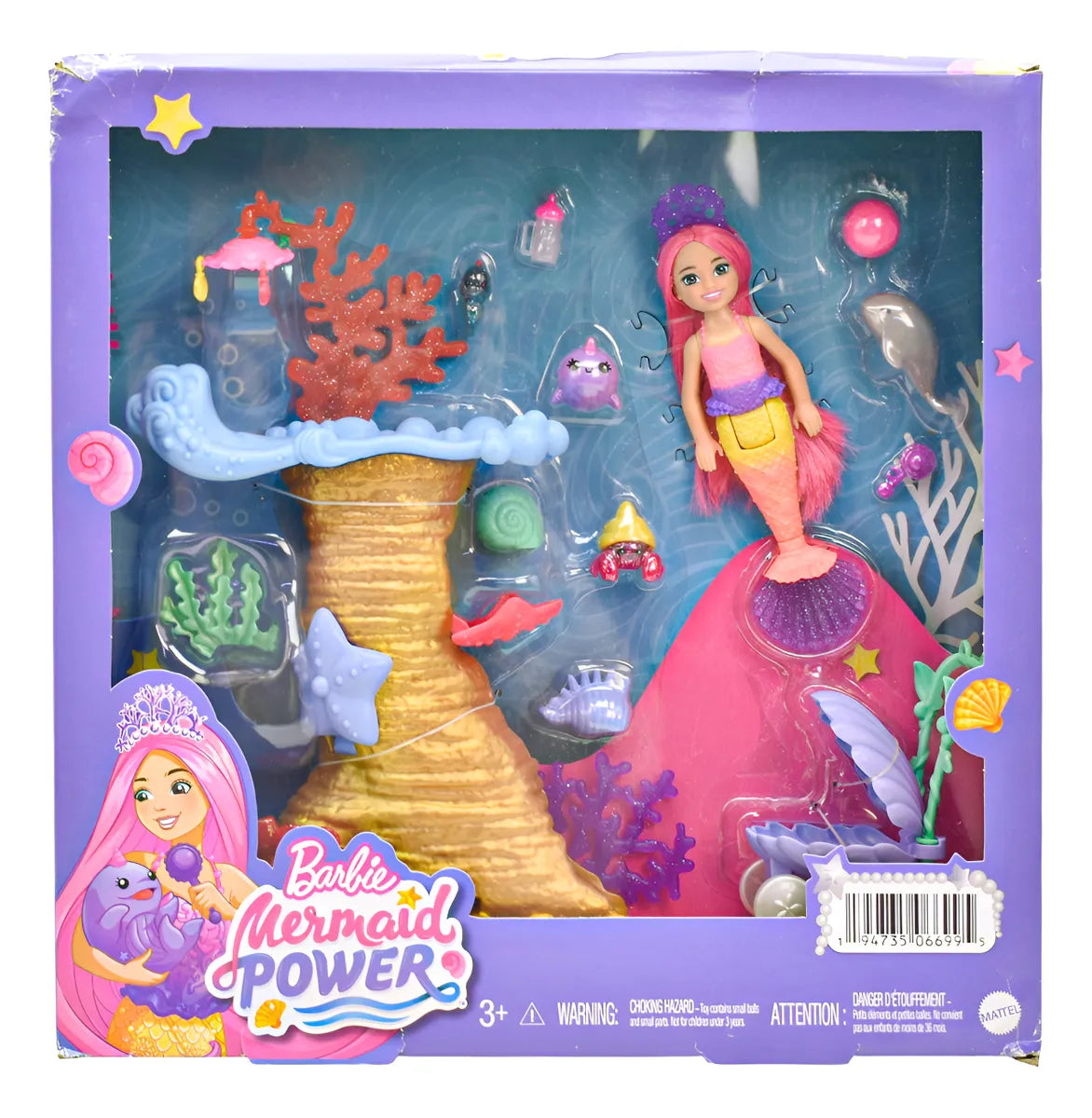 Barbie Mermaid Power Playset Marino Con Accesorios Mattel Cf Multicolor