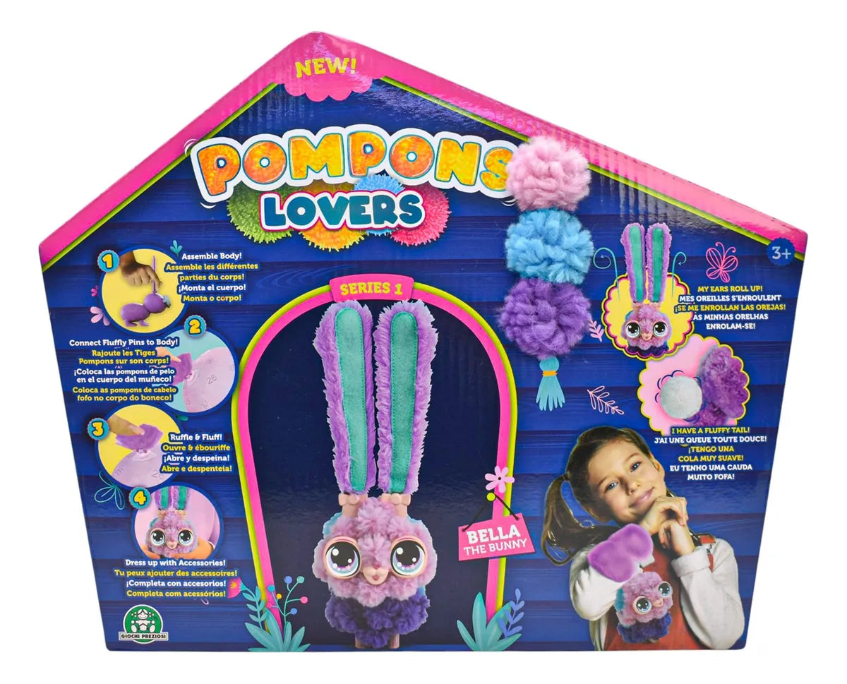 Pompons Lovers Peluche Bella Bunny Y Lana Llama S1 Giochi Multicolor