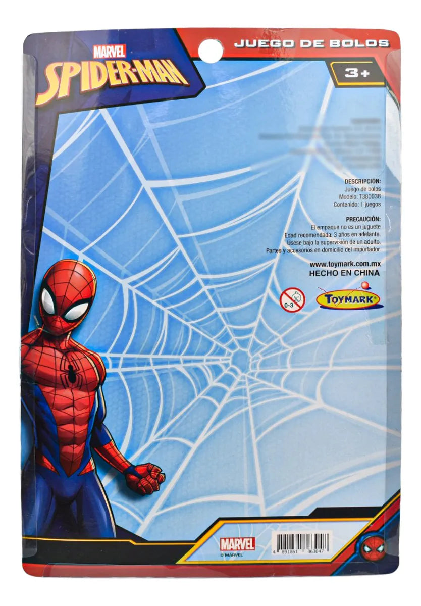 Marvel Spider Y Batman Juego De Bolos 8pz Toymark Spiderman Y Batman