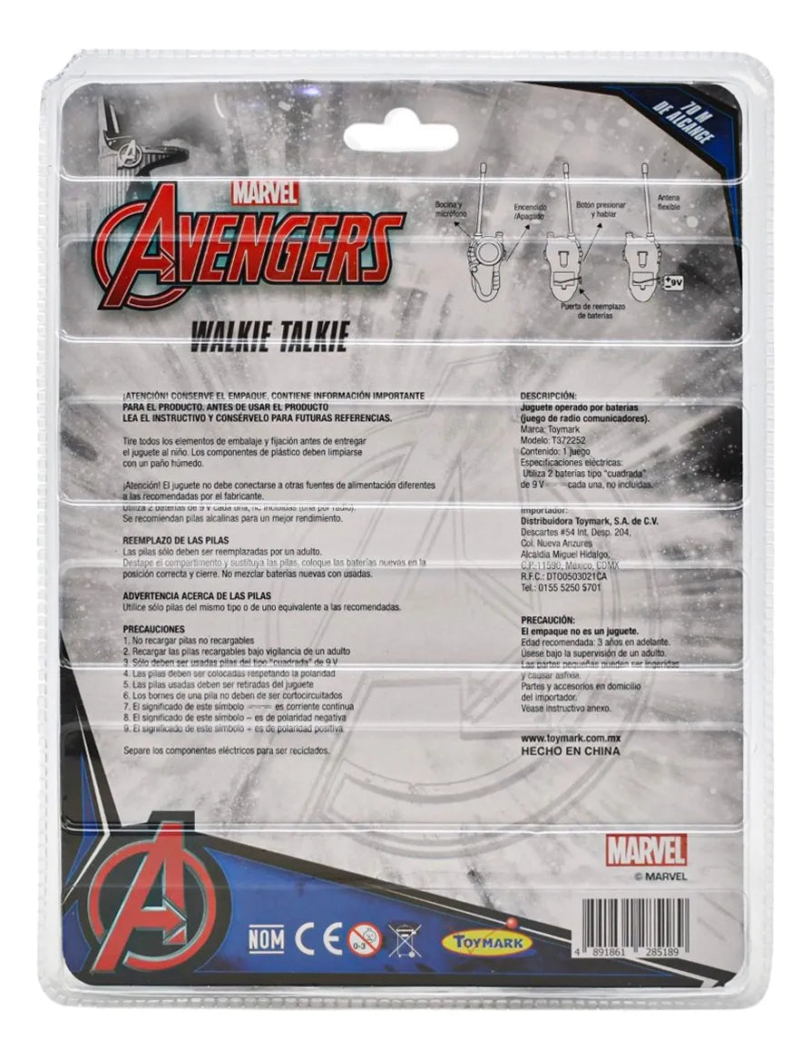 Walkie Talkie Marvel Avengers Verde Alcance 70m Toymark Verde