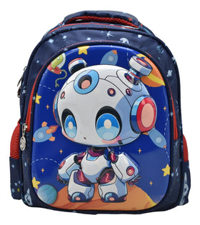 Mochila Robot Espacial Estampado 3d Kinder Ll24bpk532 Con Detalle