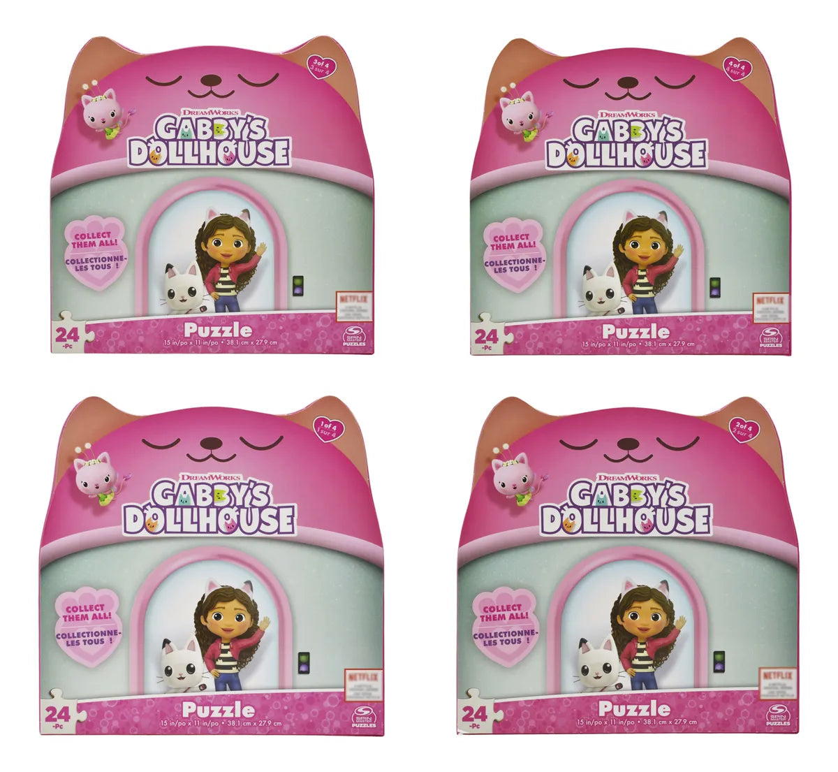Gabbys Dollhouse Pack 4 Rompecabezas 96 Piezas Spin Master