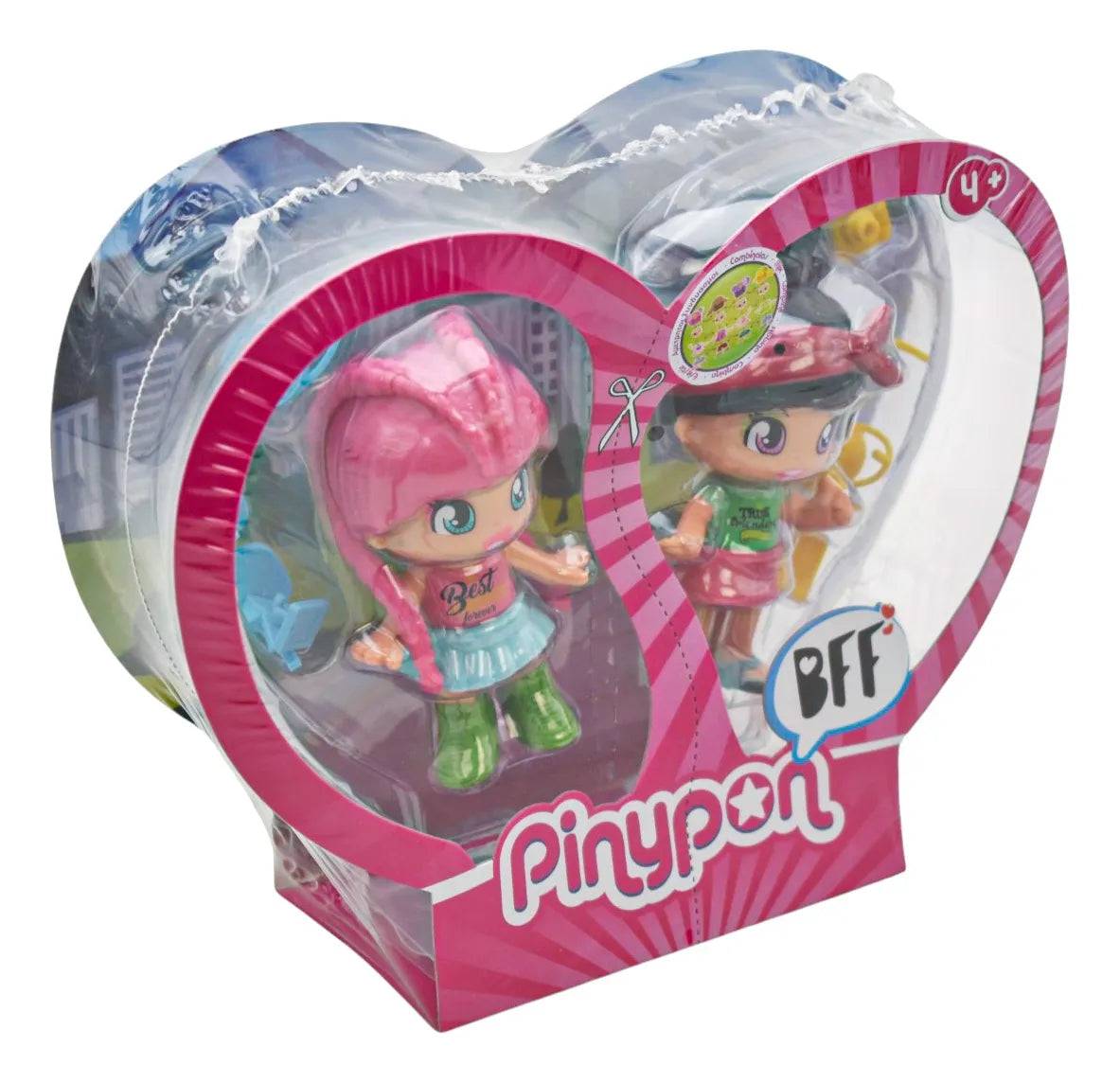Pinypon Bff Pack 4 Muñecas 8cm Famosa