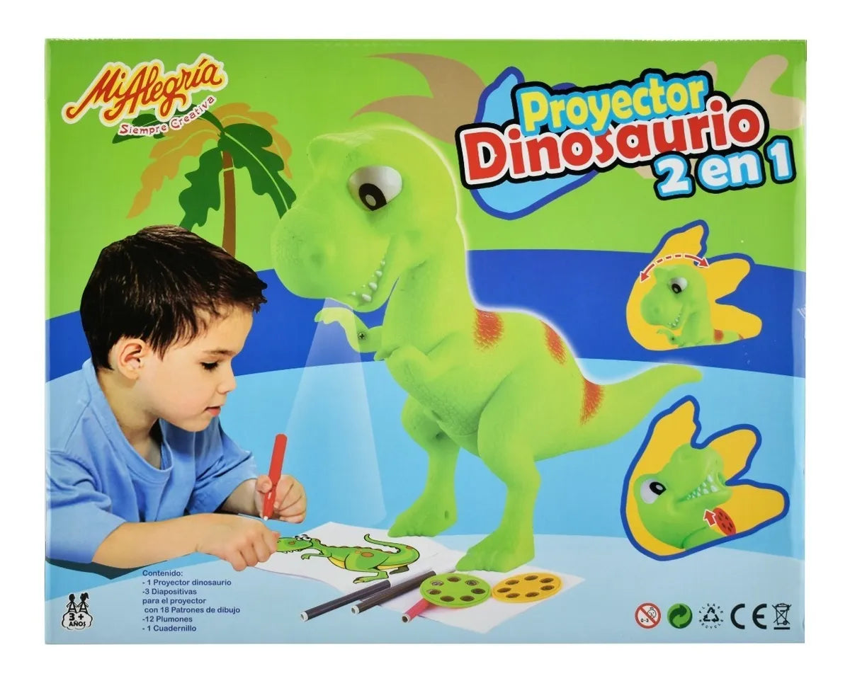 Proyector Dinosaurio 18 Patrones De Dibujo 2 En 1 Mi Alegria