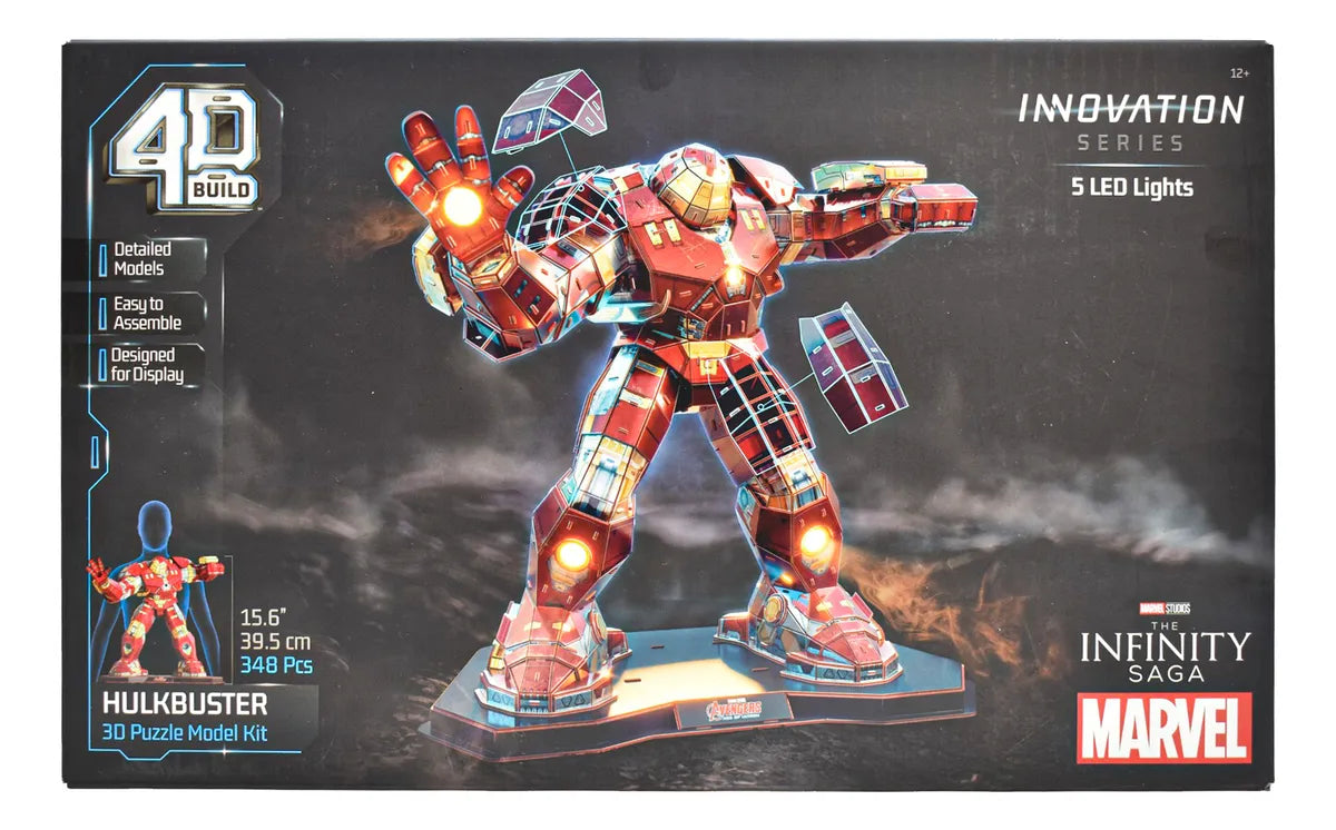 Marvel Rompecabezas 4d Pack Escudo Y Hulkbuster Spin Master