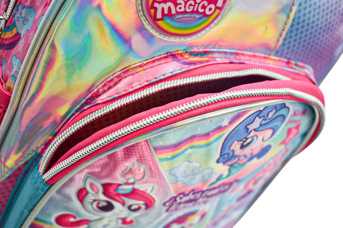 Mochila Onix Totem Magico Kinder 161855 Ruz Con Detalle Agua Liso
