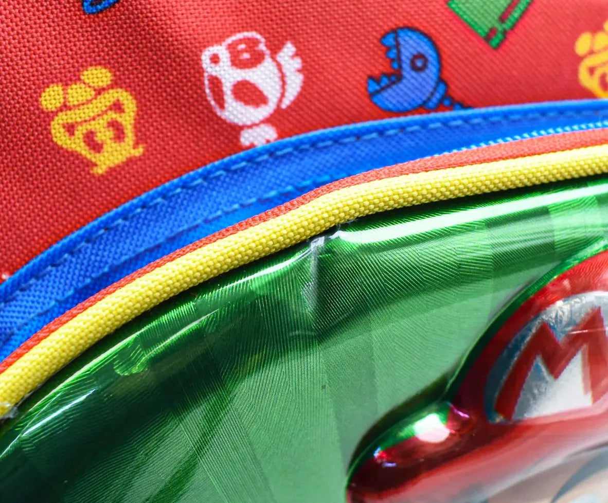 Mochila Y Lapicera Mario Bros Mb64544 Chenson Con Detalle Multicolor 3d Tornasol