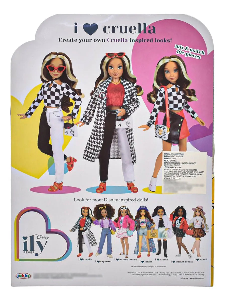 Disney Muñeca Ily 4ever Cruella 28 Cm Jakks Pacific