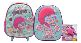 Mini Mochila Con Ruedas Bellies Bellie Beth Kit 3pz Famosa Rosa Impresion 3d