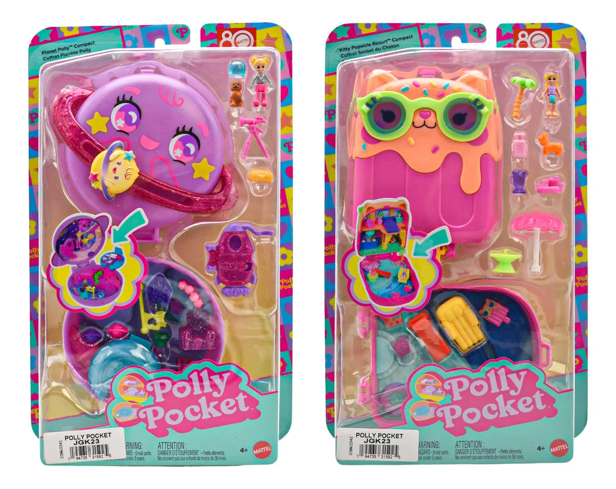 Polly Pocket Estuche Planet Polly Y Kitty Popsicle Mattel