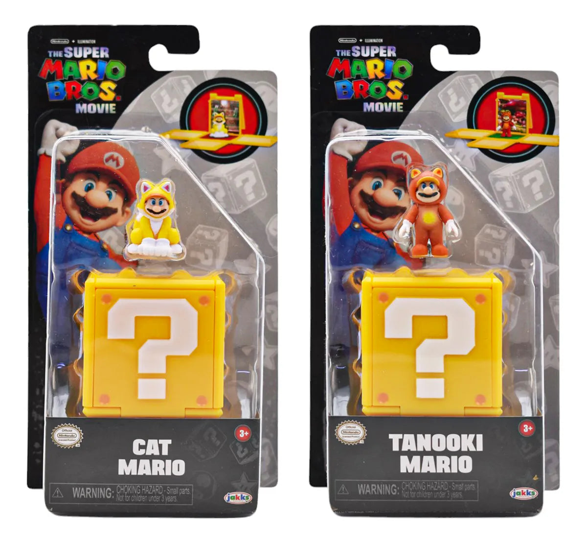 Mario Bros Movie Pack 2 Bloques Y Figuras 3cm Jakks Pacific