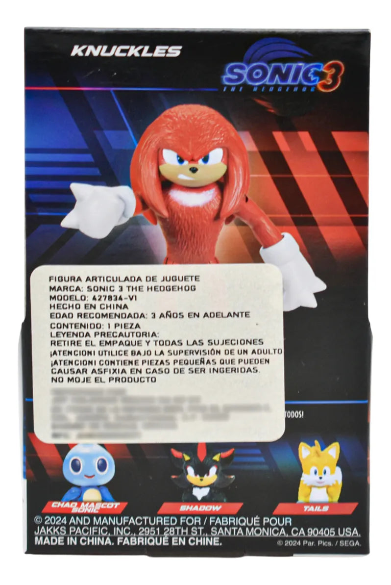 Sonic 3 Pack 4 Figuras Articulada 6 Cm Jakks Pacific