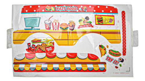 Maletin De Comida Rapida Hamburger Set 2 En 1 Rojo 689-26
