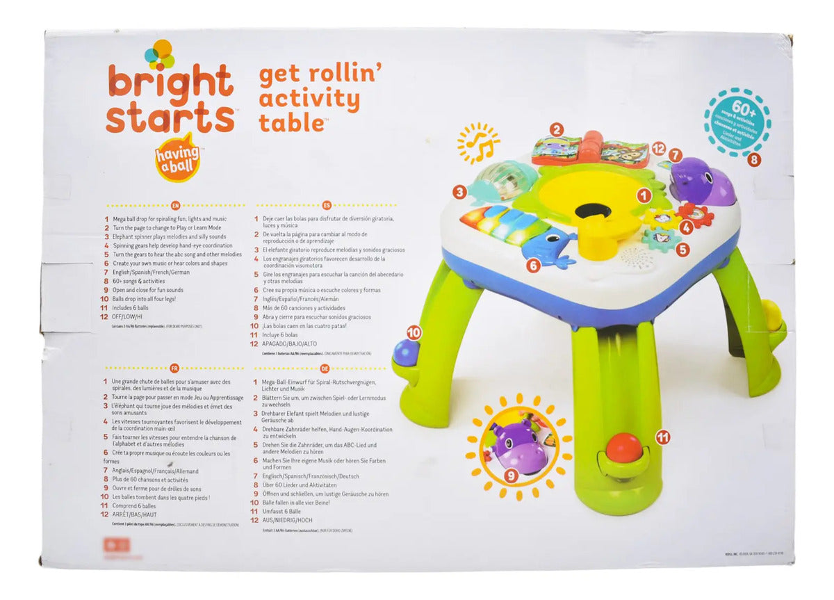 Mesa De Actividades Get Rollin 60 Sonidos Bright Starts Da Multicolor
