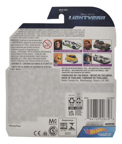 Hot Wheels Character Cars Lightyear Set 8 Vehiculos Mattel Multicolor