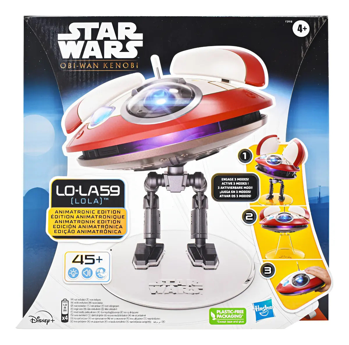 Star Wars Obi Wan Kenobi Lo La59 Animatronica Hasbro Cd Lo La59 Blanco/rojo