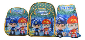Mochila Pinypon Action Kit 3pz #2 Primaria 15988 Famosa Verde Etampado