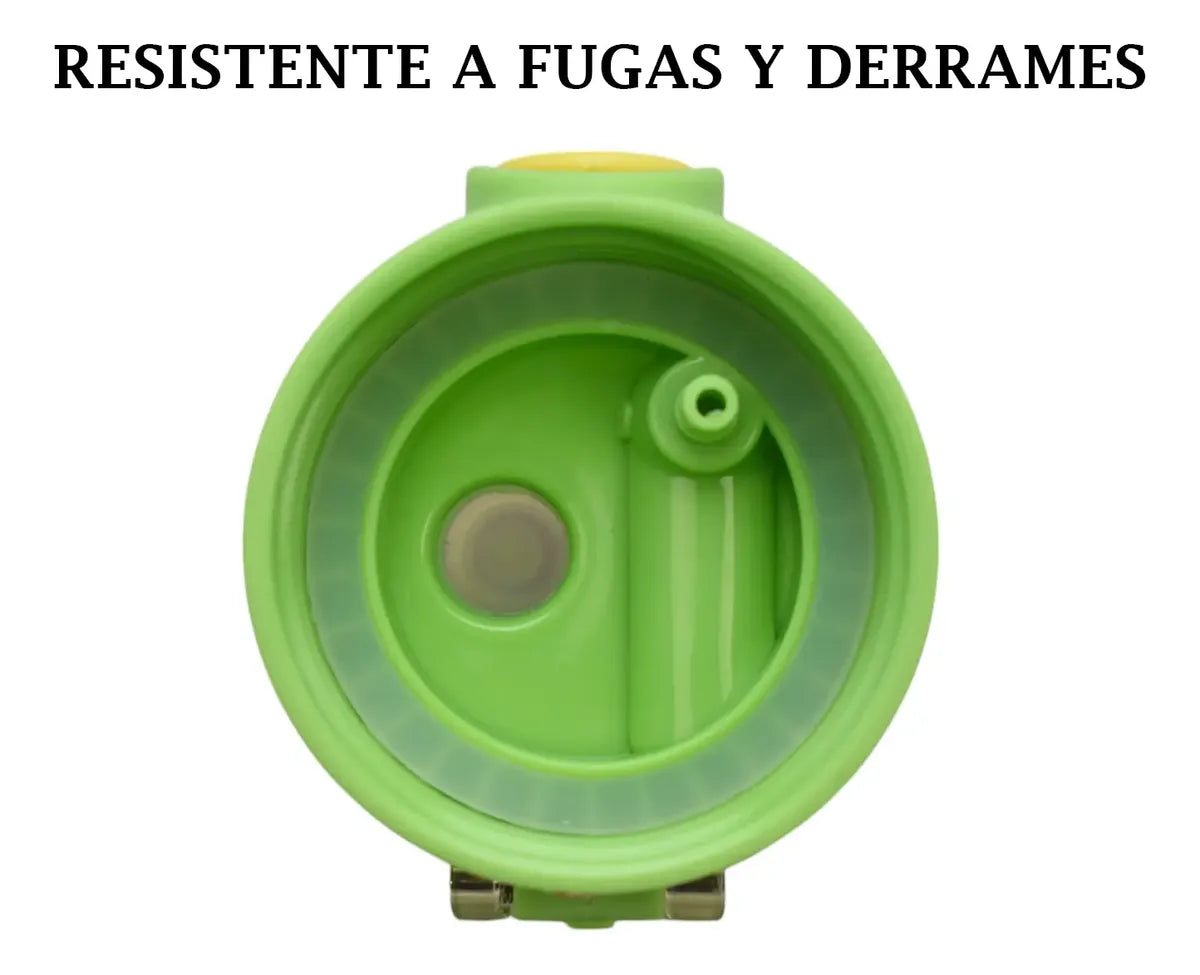 Vista interior de la tapa verde de la botella Bear Cup.