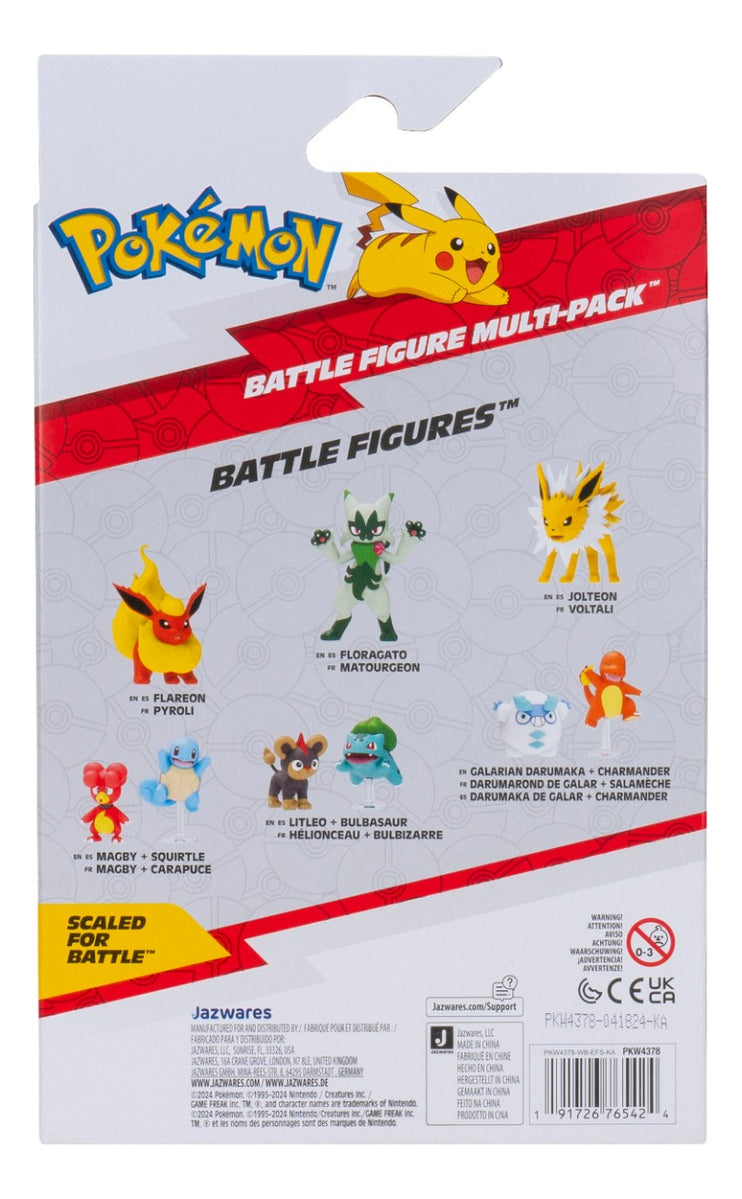 Pack 4 Figuras Battle W2 Pokemon