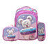 Mochila Oso Blanco Kit3pz Primaria Ll24bpp516 Detalle Lila 3d