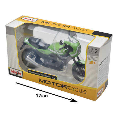 Kawasaki Z900rs Cafe Verde Motocicleta A Escala 1:12 Maisto