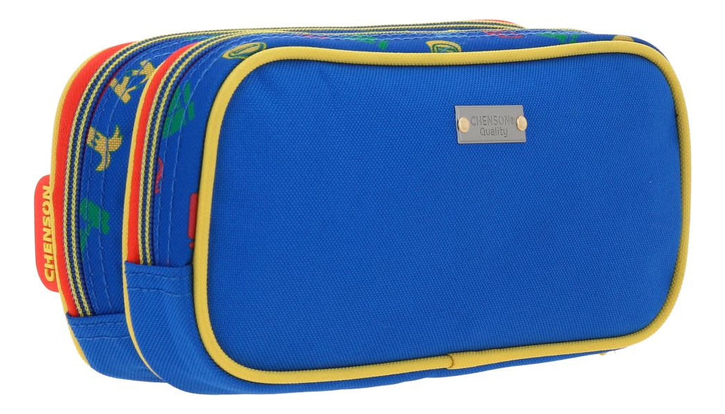 Lapicera Escolar Chenson Super Mario Bros Aury Color Azul Lisa
