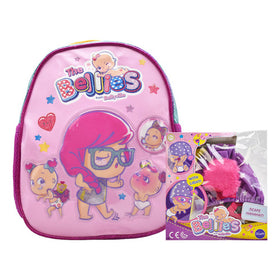 Mini Mochila The Bellies Bellie Beth Kit 2pz Brillos Famosa Rosa Estampado